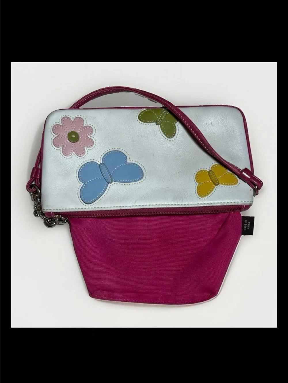 Coach Shibuya 2003 Floral/Butterfly Wristlet, VERY LIMITED EDITION Style: #7705